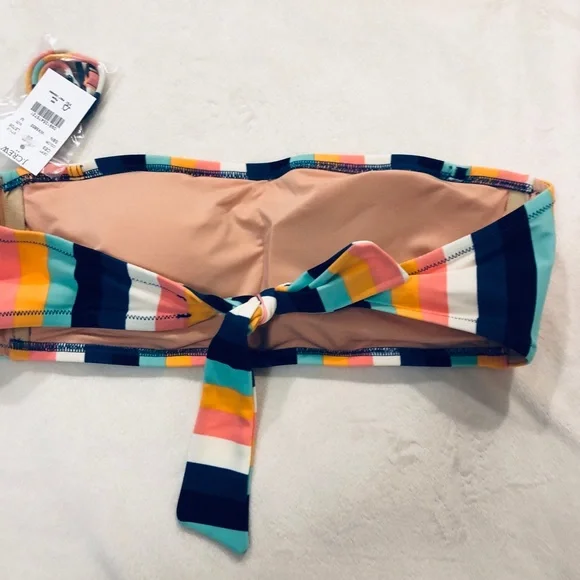 J Crew Mulit-Color Striped Bandeau Top - Picture 2 of 3